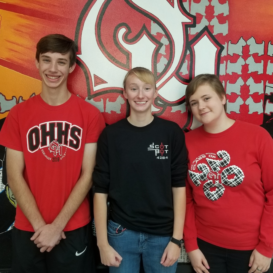 National Merit honorees Zachary Gault, Rebecca Gilligan and Alaina Broughton National Merit honorees Zachary Gault, Rebecca Gilligan and Alaina Broughton